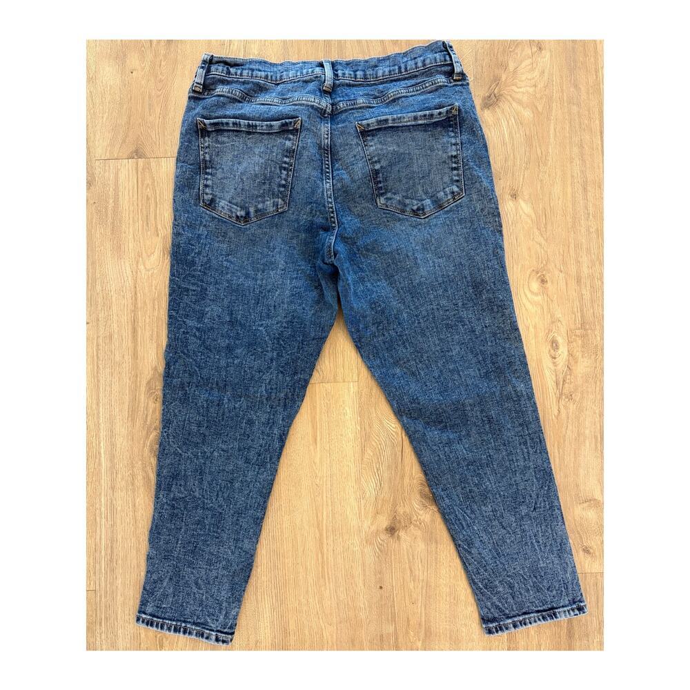 ana High Rise Skinny Ankle Jeans Womens 12P Dark Wash Stretch Denim Petite - Picture 3 of 3